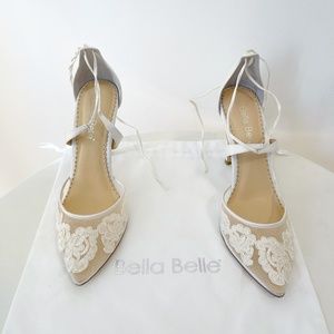 Ivory White Lace Wedding Shoes